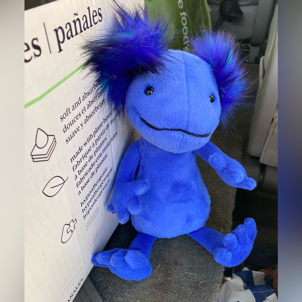 NEW Jellycat Andie Axolotl Blue Medium Plush Stuffed Animal Retired NWT - Picture 2 of 6